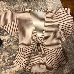 Striped tie top